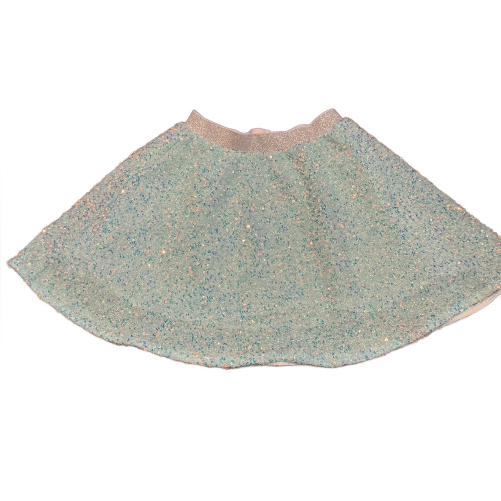 Glittery Blue turquoise sequence skirt